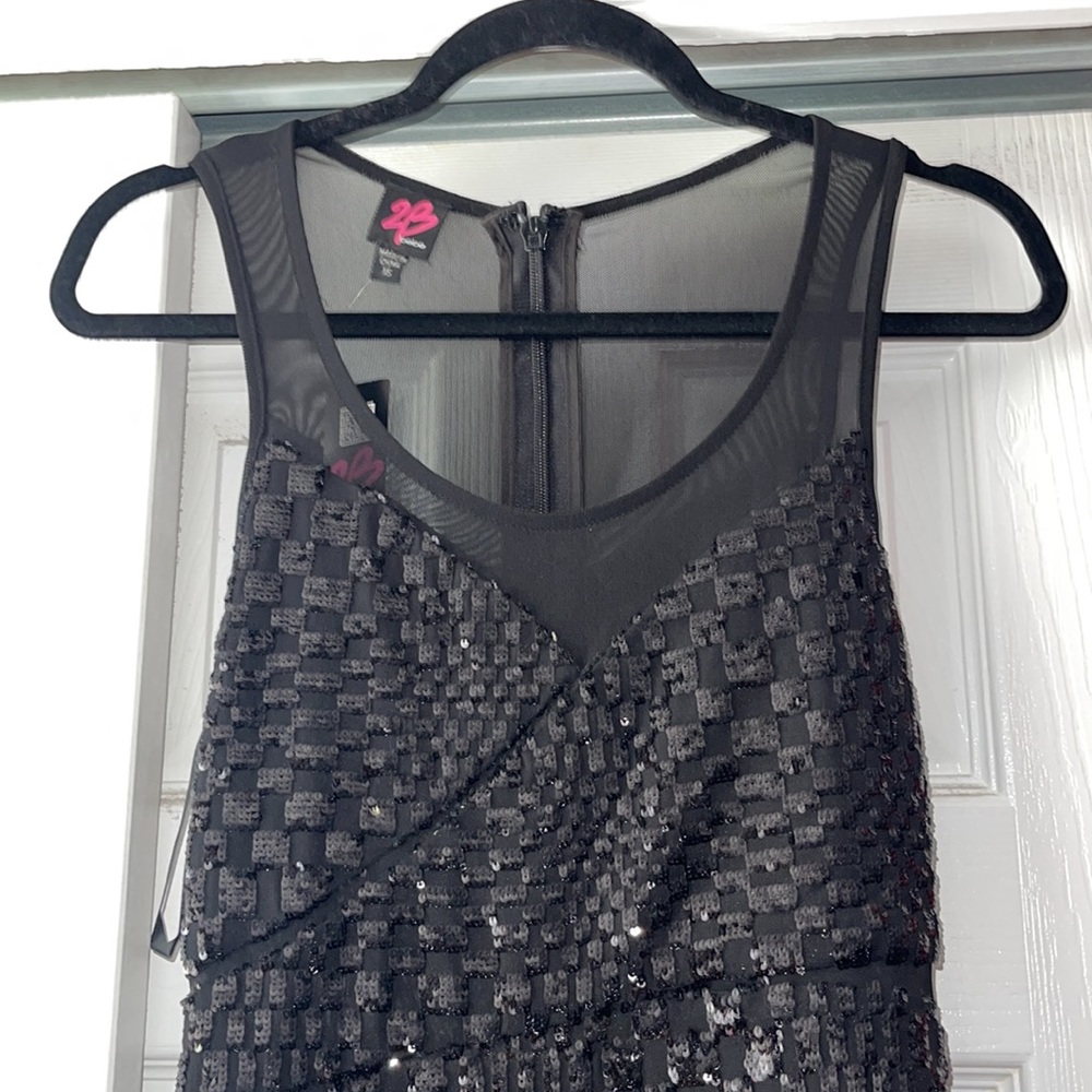 NWT 2B Bebe black sequin mini dress size XS - Picture 2 of 11